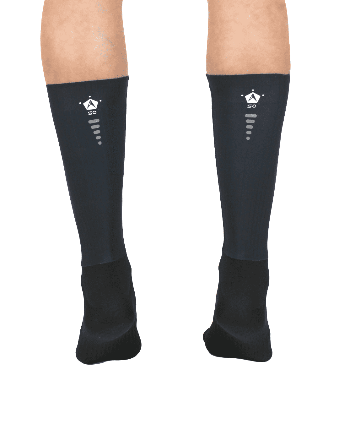 Medias Hawk AERO ciclismo Negras reflectivas