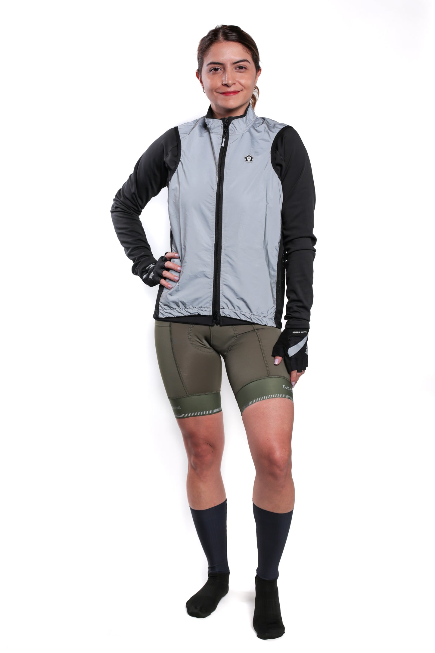 Pantaloneta Road machine Femenina Verde