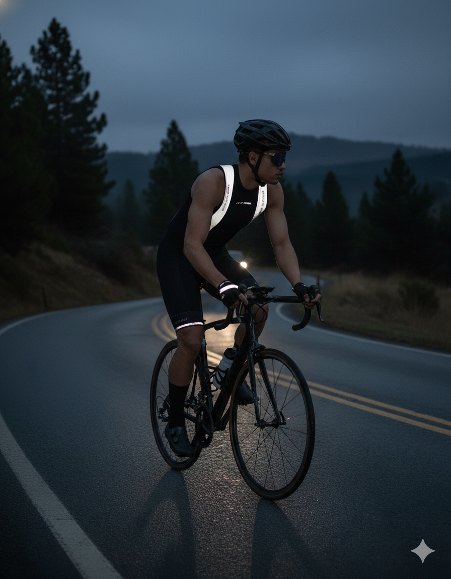 Pantaloneta Road machine-Masculina Negra