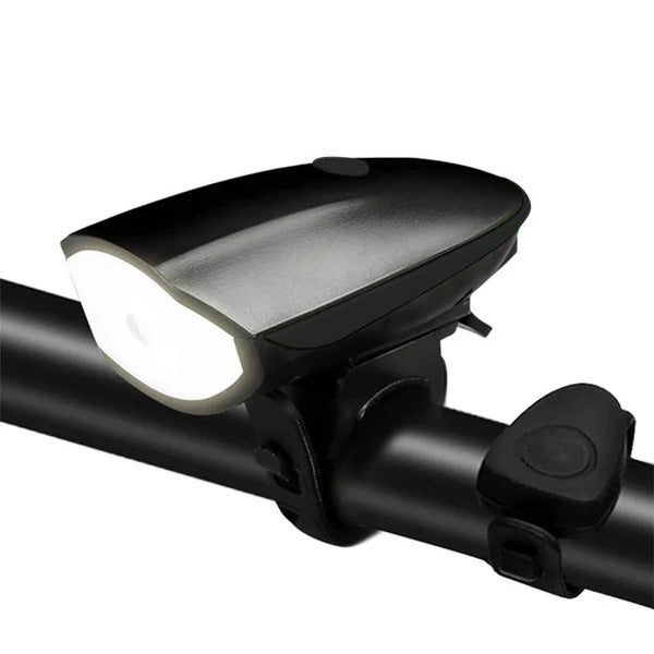 Luz blanca recargable USB para bicicleta 250 Lúmenes con pito