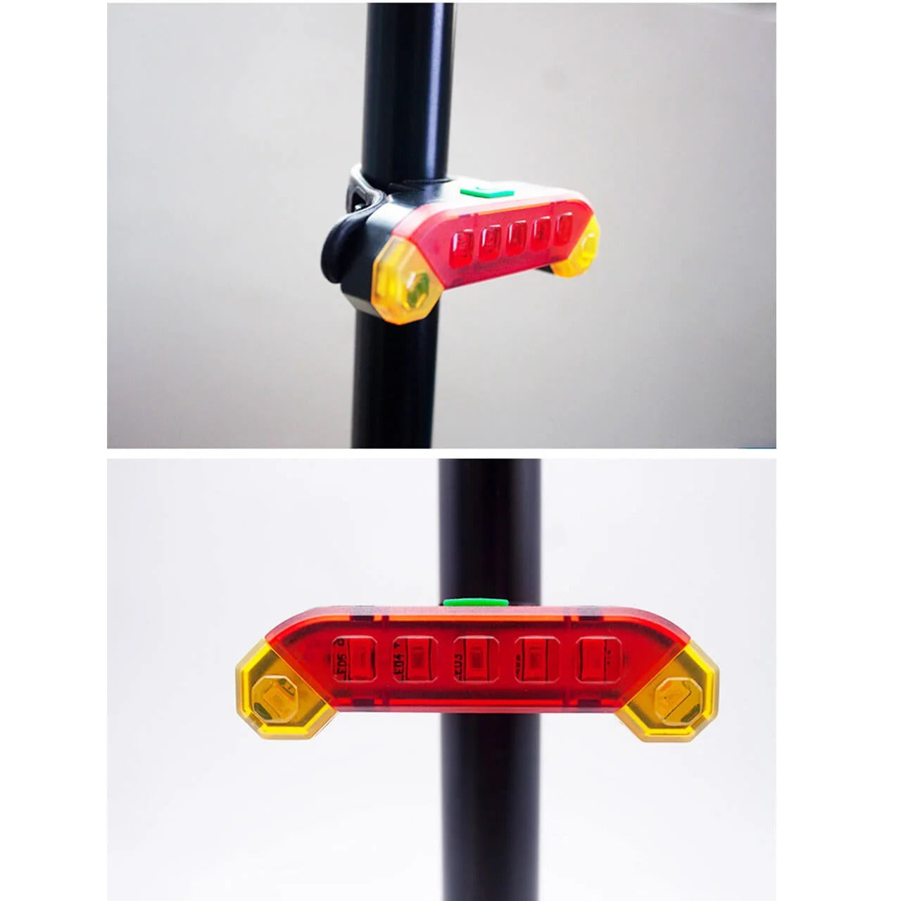 Luz Roja recargable USB para bicicleta 400 Lúmenes