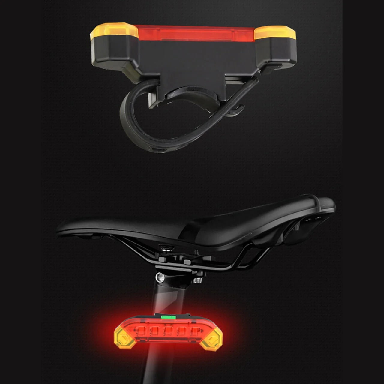 Luz Roja recargable USB para bicicleta 400 Lúmenes