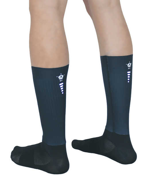 Medias Hawk AERO ciclismo Negras reflectivas